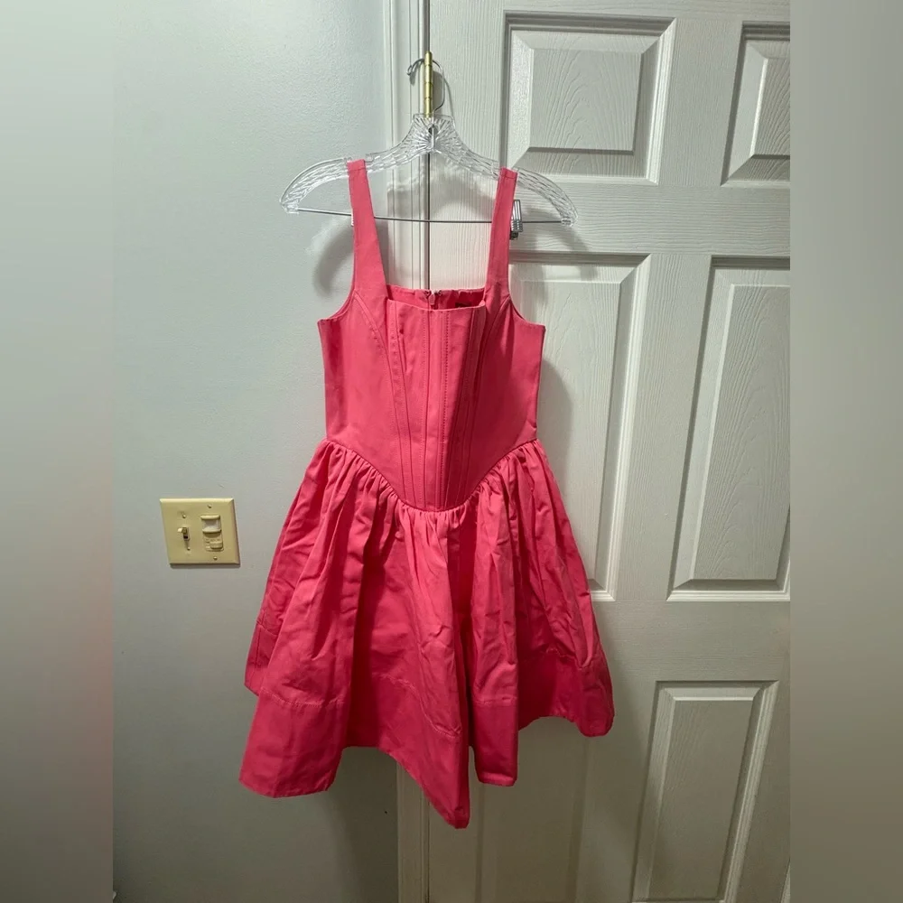 staud landscape dress pink STAUD Women's Landscape Dress, Lollipop, Pink, 6 at Amazon Women's Clothing store